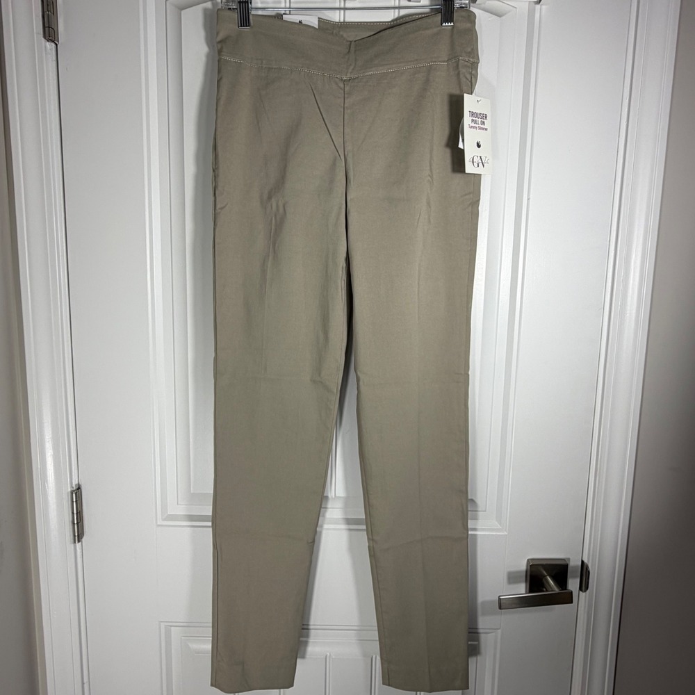 Gloria Vanderbilt Women's 6 Long Beige Tummy Slimmer Skinny Leg Pants